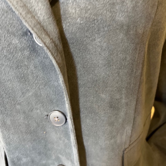 Gino Rossi Women’s Blue/Gray Collared Long Sleeve Button Front Overcoat Size 4 - Picture 4 of 13